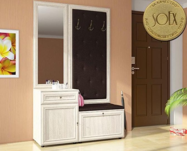 Прихожая Оскар-7А Дуб Сонома (Ш-1300| В-2088|Г-386 мм)