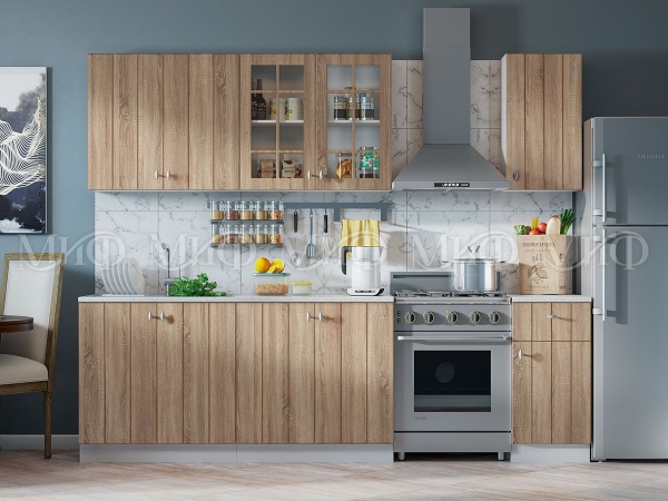 Кухонный Гарнитур Техас-1 МДФ Сонома 1600/1700/1800/2000 мм