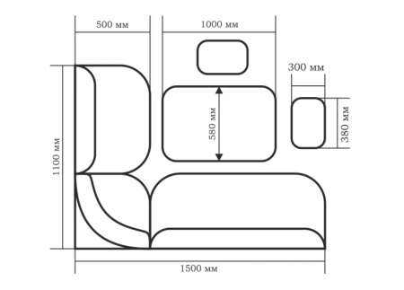 Кухонный уголок Орхидея Люкс/Разные Цвета (Диван + Стол + Табуреты)