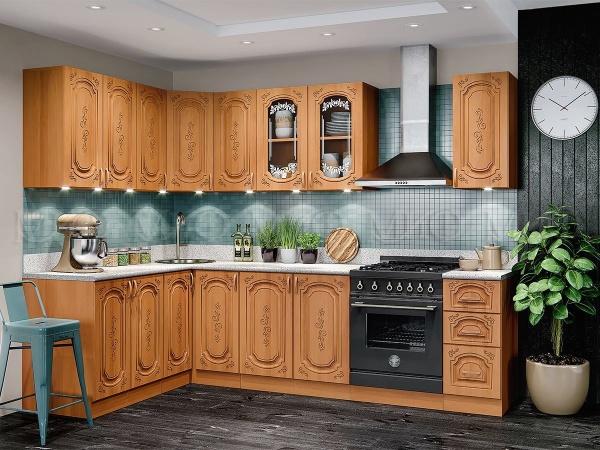 Кухонный Гарнитур Угловой Лиза-2 МДФ  2800  x 1800  мм/Разные Цвета