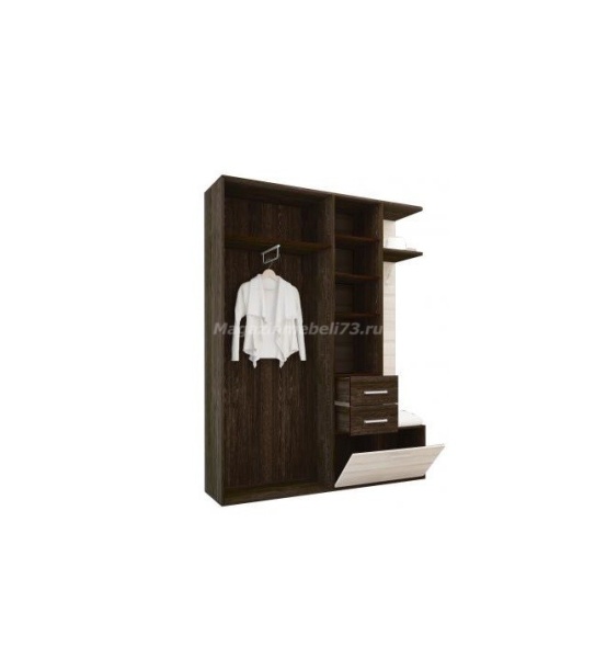 Прихожая Тина-2 Дуб Кантербери/Дуб Сонома (Ш-1600 × В-2116 × Г-446 мм)