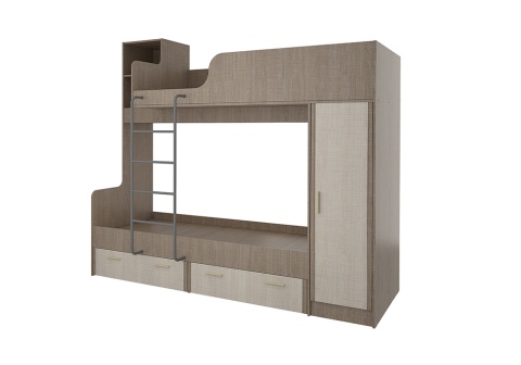 Двухъярусная кровать Юта крослайн карамель / латте